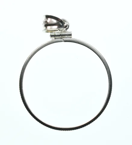 Sterling Silver 26 MM Susan B Anthony $1 Coin Bezel Pendant Frame Edge *2197