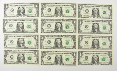 Lot (12) 1999 $1 FRN Complete District Set a7942