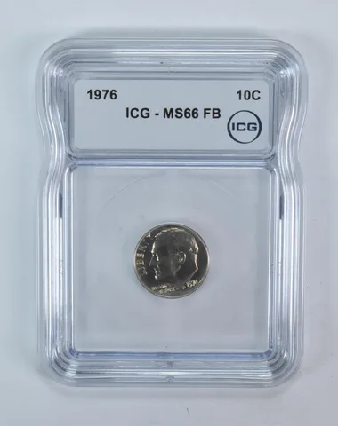 1976 Roosevelt Dime MS66 FB ICG