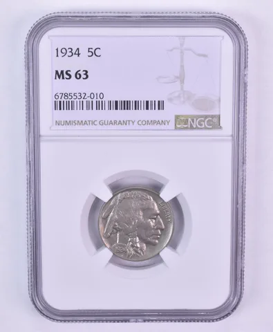 1934 Indian Head Buffalo Nickel MS63 NGC *2298