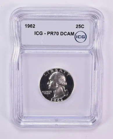 1962 Washington Quarter PR70 DCAM ICG