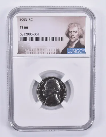 1953 Jefferson Nickel PF66 NGC Special Label