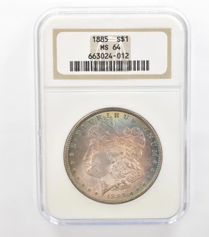 1885 Morgan Silver Dollar MS64 NGC Beautiful Tone *3684