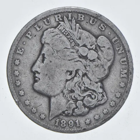 Early - 1891-O Morgan Silver Dollar - 90% US Coin *802