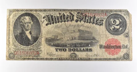 1917 $2 Legal Tender Red Seal Large Note Fr#60 *4603