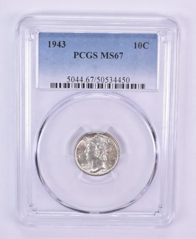 1943 Mercury Dime MS67 PCGS *2297
