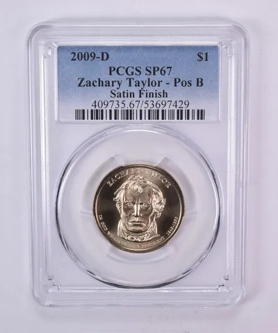 2009-D Presidential $1 Zachary Taylor Satin Finish SP67 PCGS