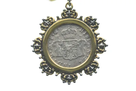 1788 Mo Mexico 1/2 Real Necklace El Cazador Real Pirate Treasure *4743