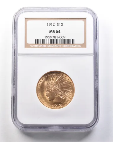 1912 $10 Indian Head Gold Eagle MS64 NGC *7790