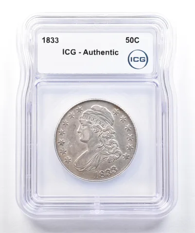 1833 Capped Bust Half Dollar Authentic ICG *1746