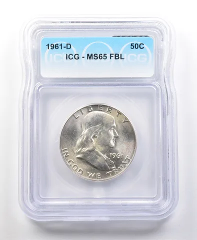1961-D Franklin Half Dollar MS65 FBL ICG *0084