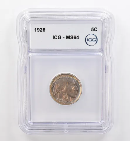 1926 Indian Head Buffalo Nickel MS64 ICG Beautiful Tone *9129