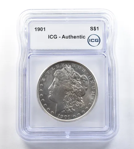 1901 Morgan Silver Dollar Authentic ICG *0239