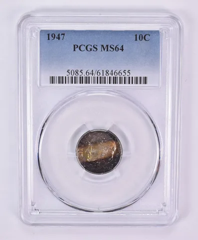 1947 Roosevelt Dime MS64 PCGS Beautiful Tone *1152