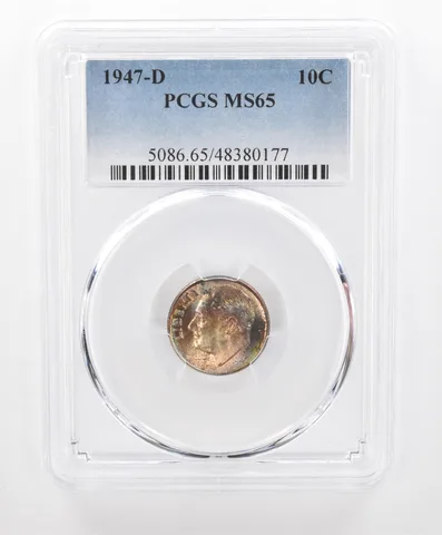1947-D Roosevelt Dime MS65 PCGS Beautiful Tone *2741
