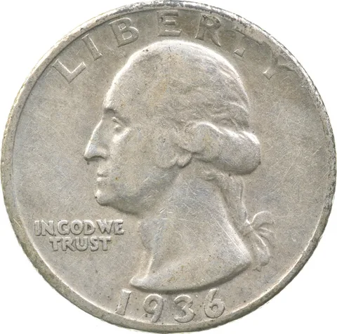 1936-D Washington Quarter a9258