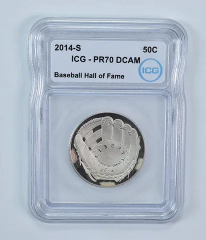 2014-S Baseball Hall Of Fame Commemorative Half Dollar PR70 DCAM ICG