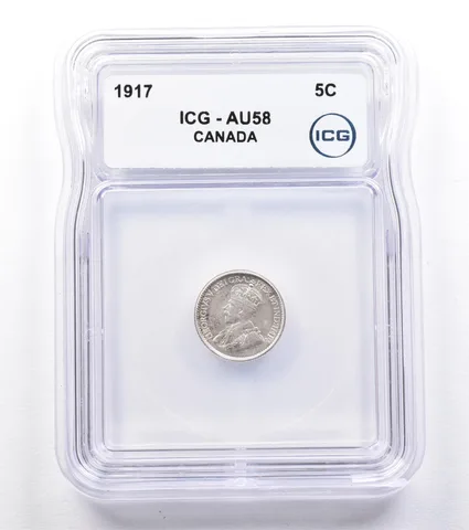 1917 Canada 5 Cents AU58 ICG *1810