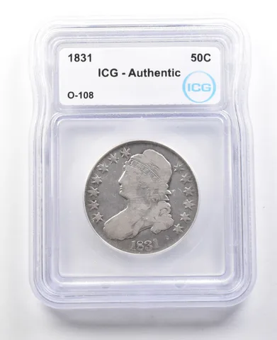 1831 Capped Bust Half Dollar O-108 Authentic ICG *3103