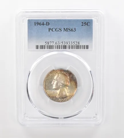 1964-D Washington Quarter MS63 PCGS Beautiful Tone *0931