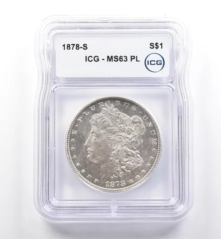 1878-S Morgan Silver Dollar MS63 PL ICG *0307