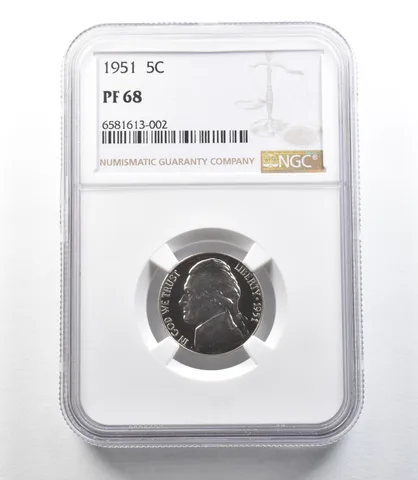 1951 Jefferson Nickel PF68 NGC *0130