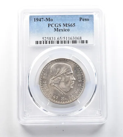 1947 Mo Mexico Peso MS65 PCGS a7160