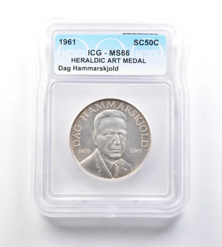 1961 So-Called Half Dollar Dag Hammarskjold MS66 ICG *7132