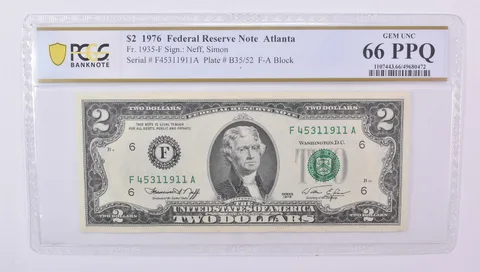 $2 1976 Atlanta GA FRN Fr#1935-F Gem Unc 66 PPQ PCGS