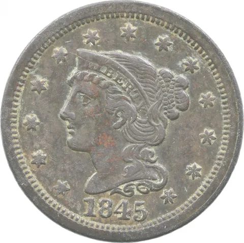 1845 Braided Hair Large Cent *7606