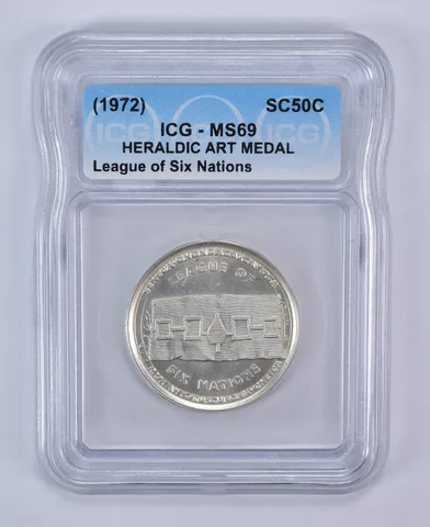1972 So Called Half Dollar League of Six Nations MS69 ICG