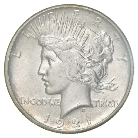 1921 Peace Silver Dollar a9558
