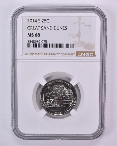 2014-S Washington Quarter ATB Great Sand Dunes MS68 NGC