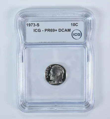 1973-S Roosevelt Dime PR69+ DCAM ICG