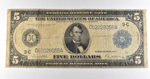 1914 $5 Philadelphia PA FRN Large Note Blue Seal *3667