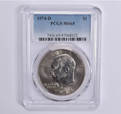1974-D Eisenhower $1 MS65 PCGS Blue Lbl