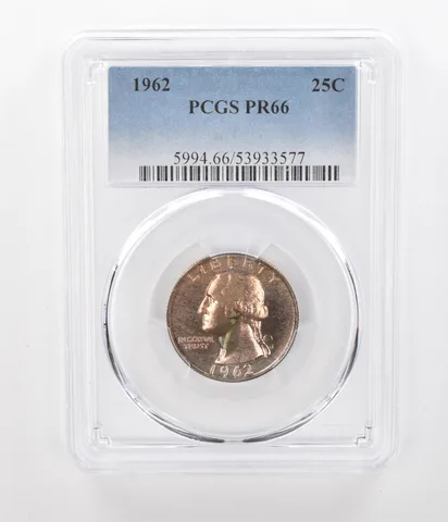 1962 Washington Quarter PR66 PCGS Beautiful Tone a1088
