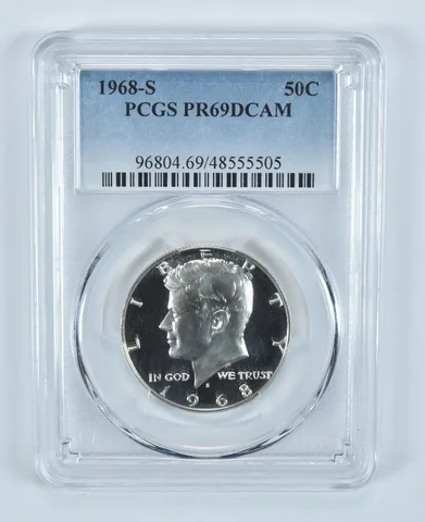 1968-S Kennedy Half Dollar PR69 DCAM PCGS S/S VP-002 *9065
