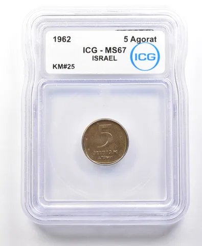 1962 Israel 5 Agorot KM#25 MS67 ICG *4168