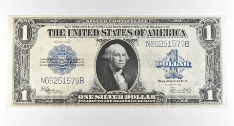 1923 $1 Silver Certificate Large Note Blue Seal *3012