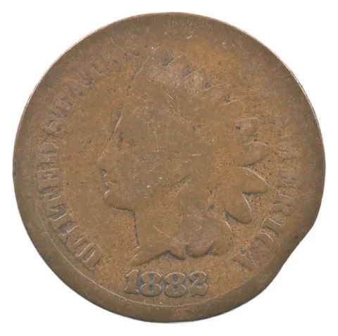 1882 Indian Head Cent Clipped Planchet *5192