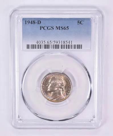 1948-D Jefferson Nickel MS65 PCGS Beautiful Tone *1138