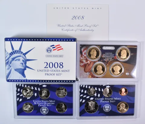 2008 Proof Set with Original Box & COA (14 coins)
