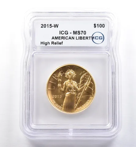 2015-W $100 American Gold Liberty High Relief 1 Oz Gold MS70 ICG