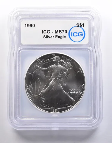 1990 American Silver Eagle MS70 ICG *6540