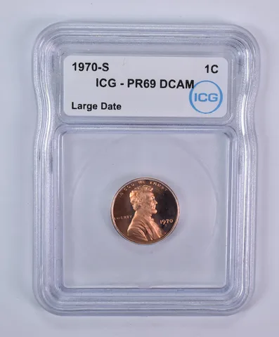 1970-S Lincoln Memorial Cent Large Date PR69 DCAM ICG