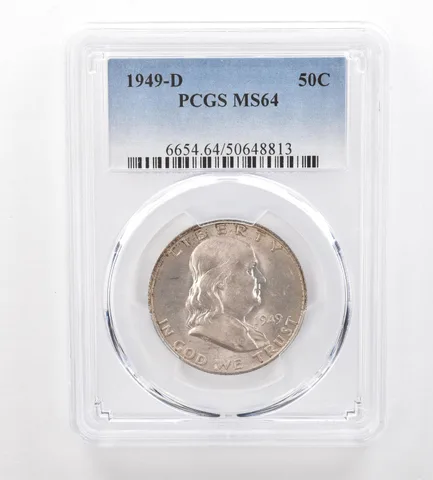 1949-D Franklin Half Dollar MS64 PCGS Beautiful Tone *7440