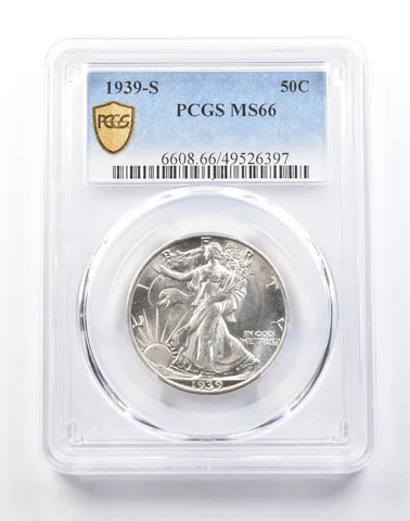 1939-S Walking Liberty Half Dollar MS66 PCGS a4096