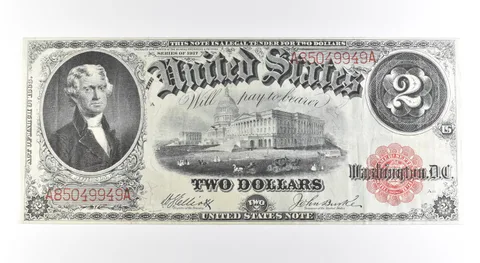 1917 $2 Legal Tender Large Note Red Seal *2636