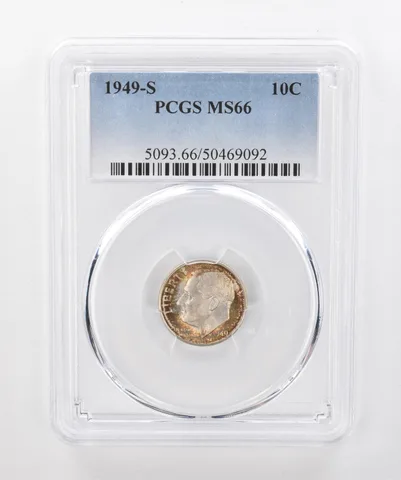 1949-S Roosevelt Dime MS66 PCGS Beautiful Tone a1422